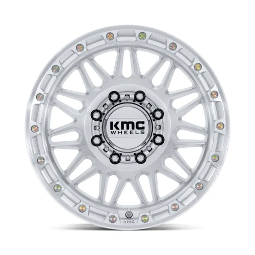 18 Inch GLOSS SILVER W/ MACHINED FACE 8 Lug Rims KM555SD18908000