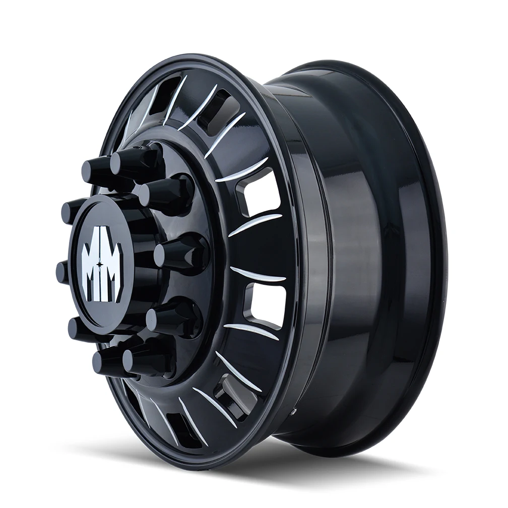 Bigrig Matte Black Rims 24.5x8.25 10x285.75 ET168