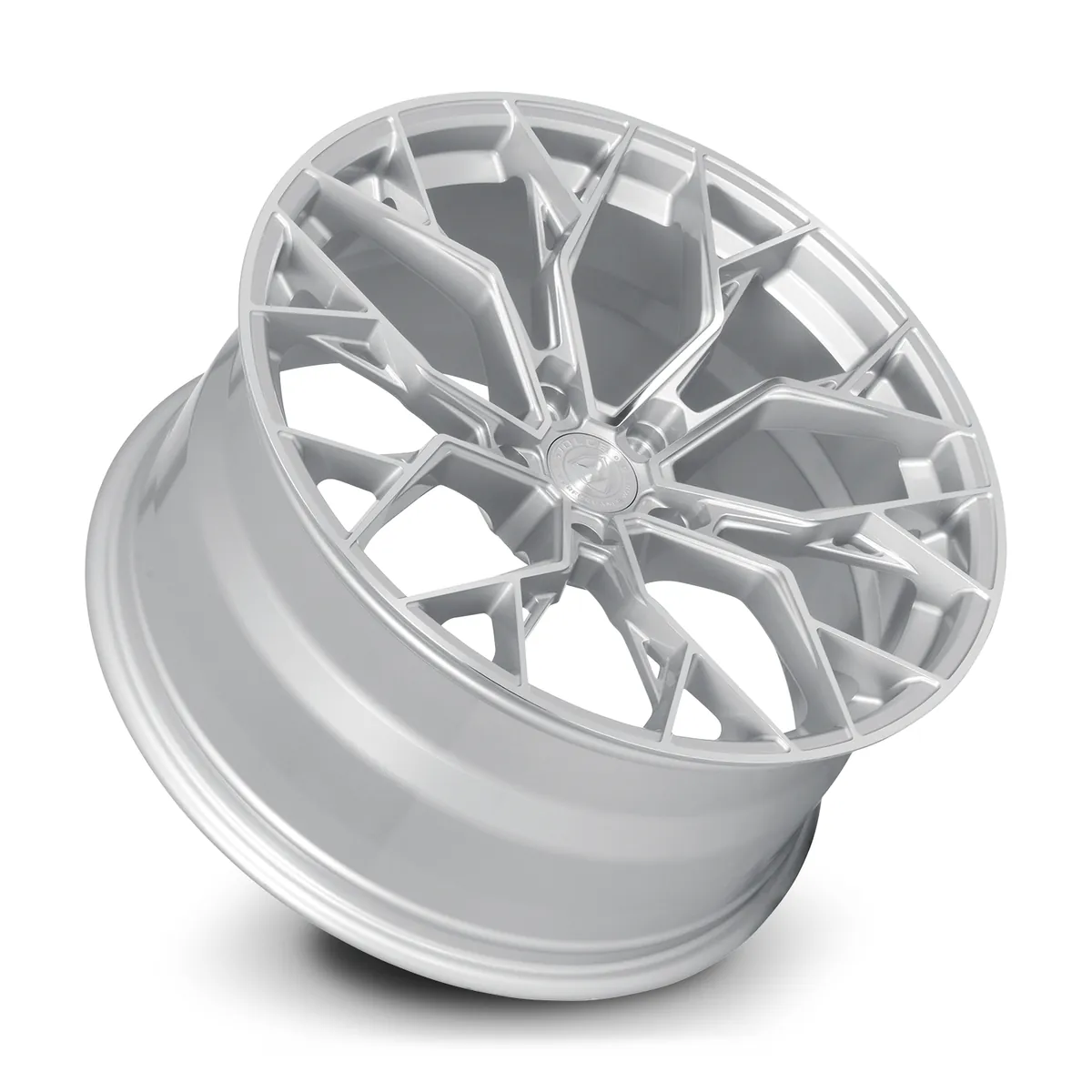 20 Inch Gloss Silver Machined Face 5X112 Rims ARIA-21052GSF