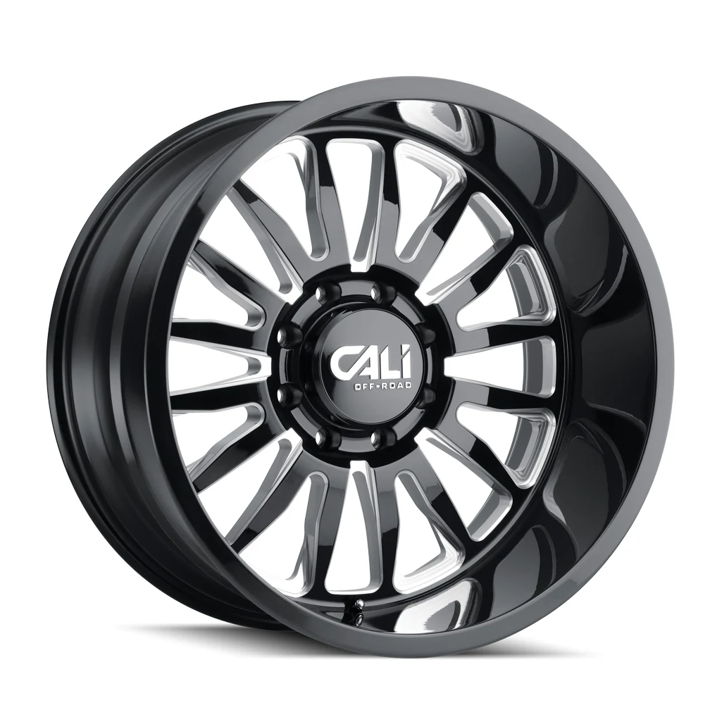 Cali Offroad Summit Gloss Black/Milled Spokes Wheel Cali Offroad Summit Gloss Black/Milled Spokes Wheel