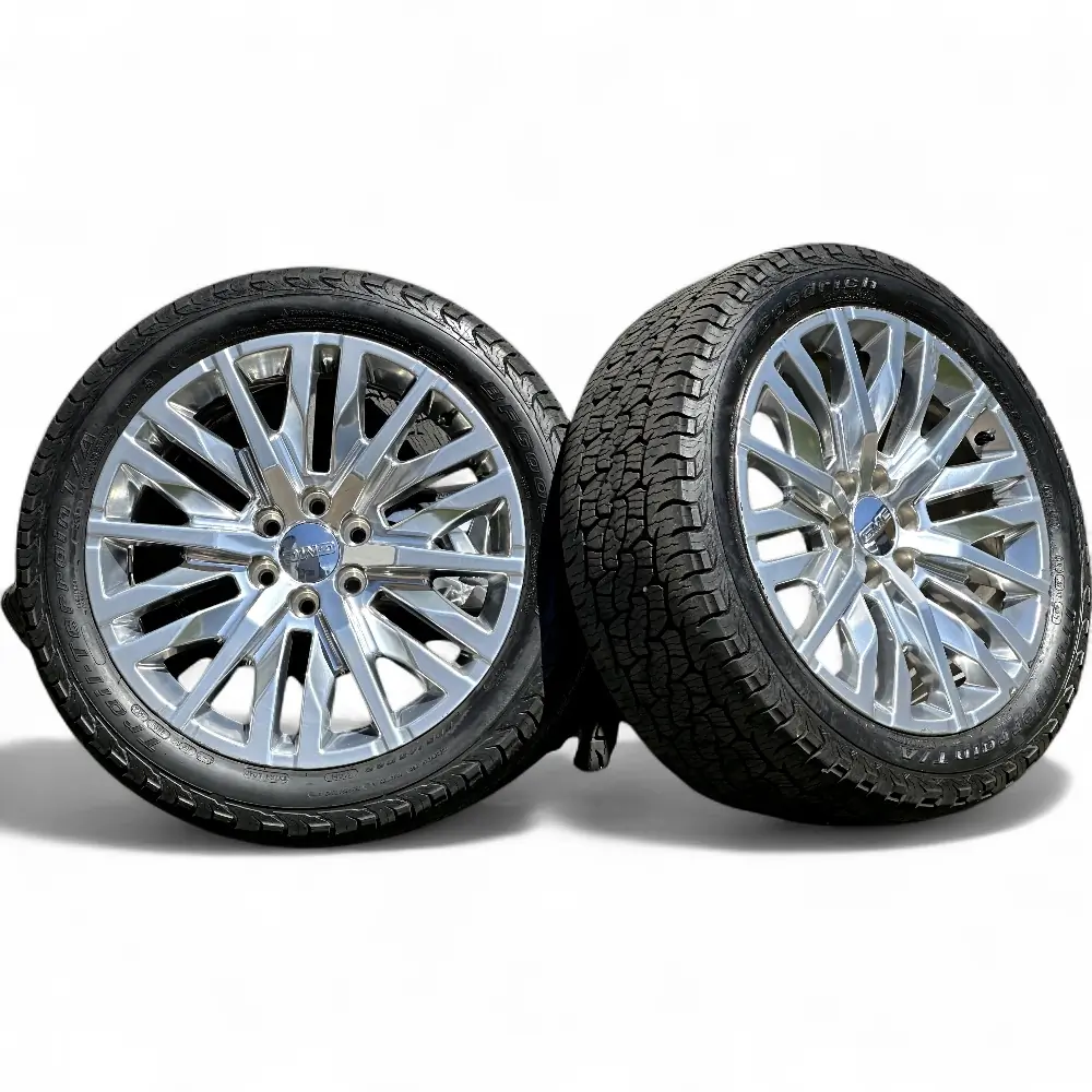 GMC + BFGoodrich GMC 18 Spoke Polished 22x9.0 Wheels 6x139.7 Rims with BFGoodrich Trail-Terrain T/A 285/45R22 Tires Wheel & Tire Package - View 2
