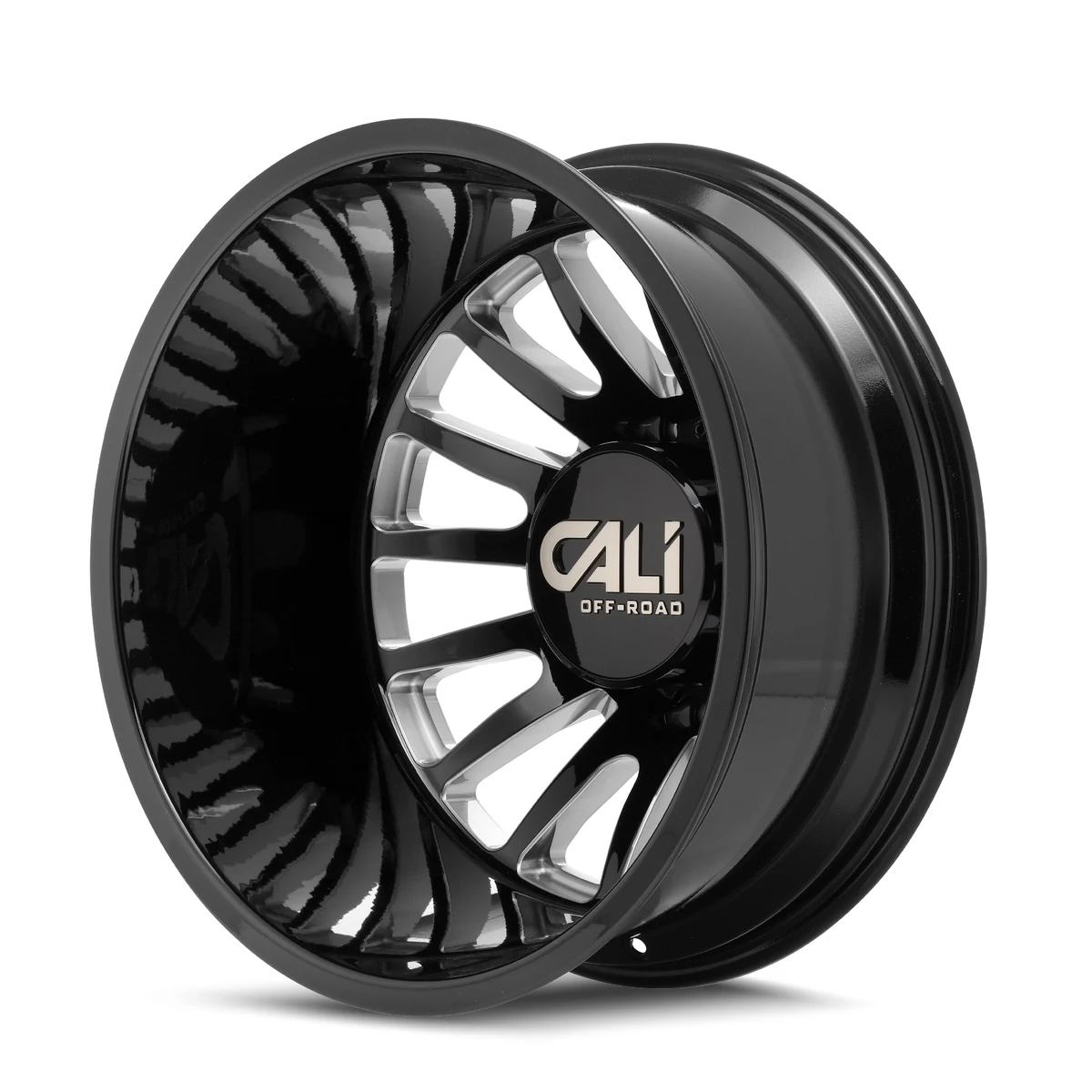 Cali Offroad Summit Dually Gloss Black/Milled Spokes 20 Inch Wheels