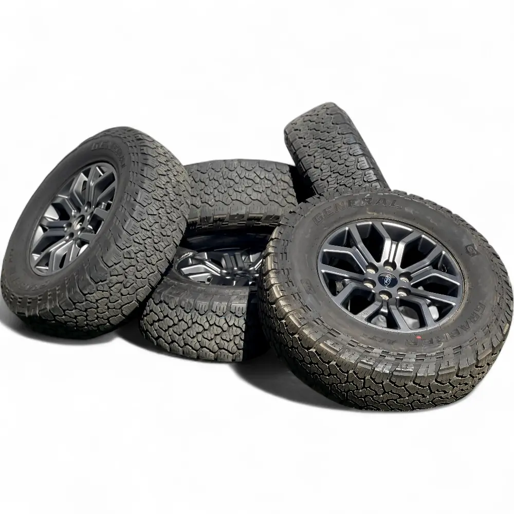 Ford + General Ford Tremor Charcoal Grey 18x7.5 Wheels 6x135 Rims with General Grabber A/TX 275/70R18 Tires Wheel & Tire Package - View 4