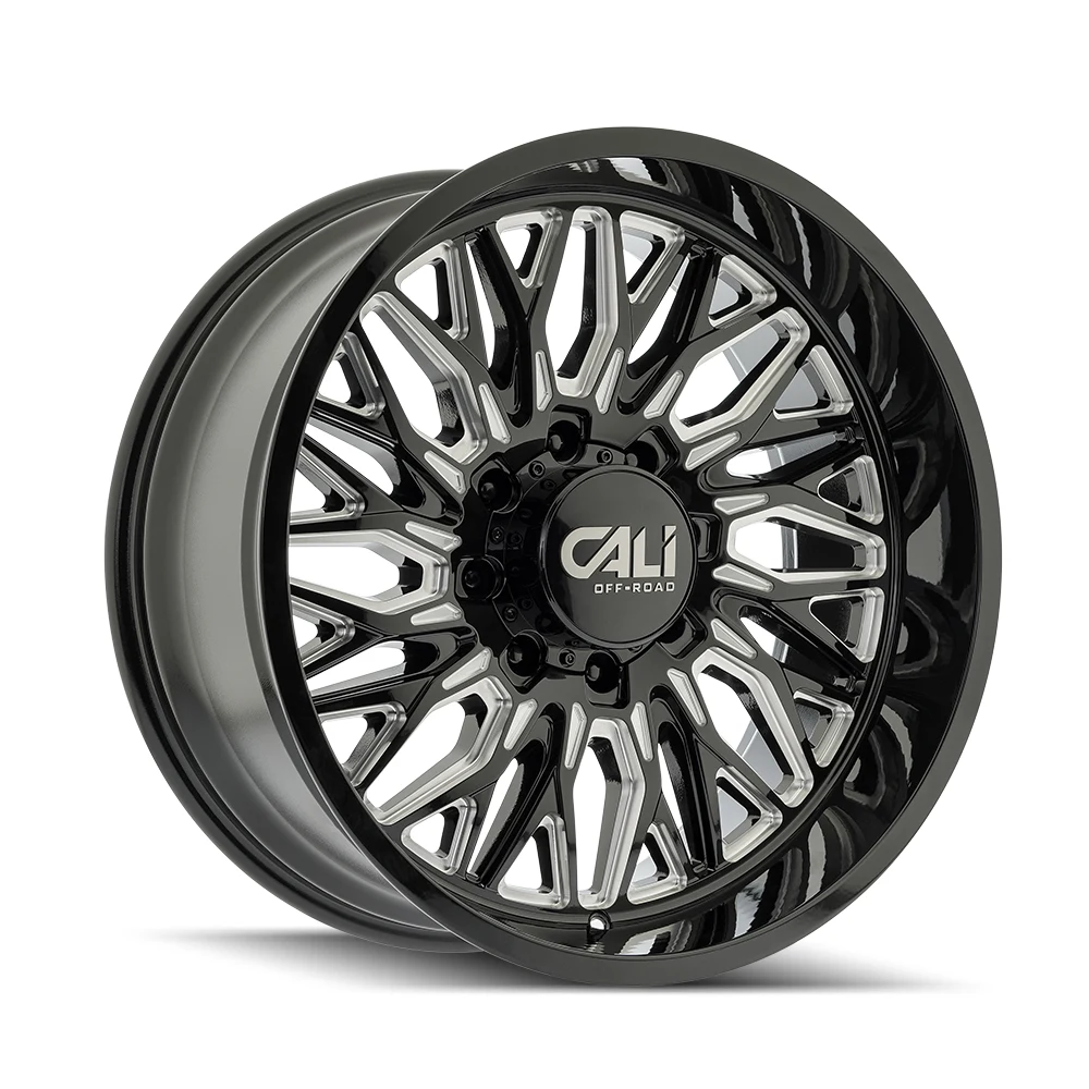 Cali Offroad Crusher Gloss Black/Milled Spokes Wheel Cali Offroad Crusher Gloss Black/Milled Spokes Wheel