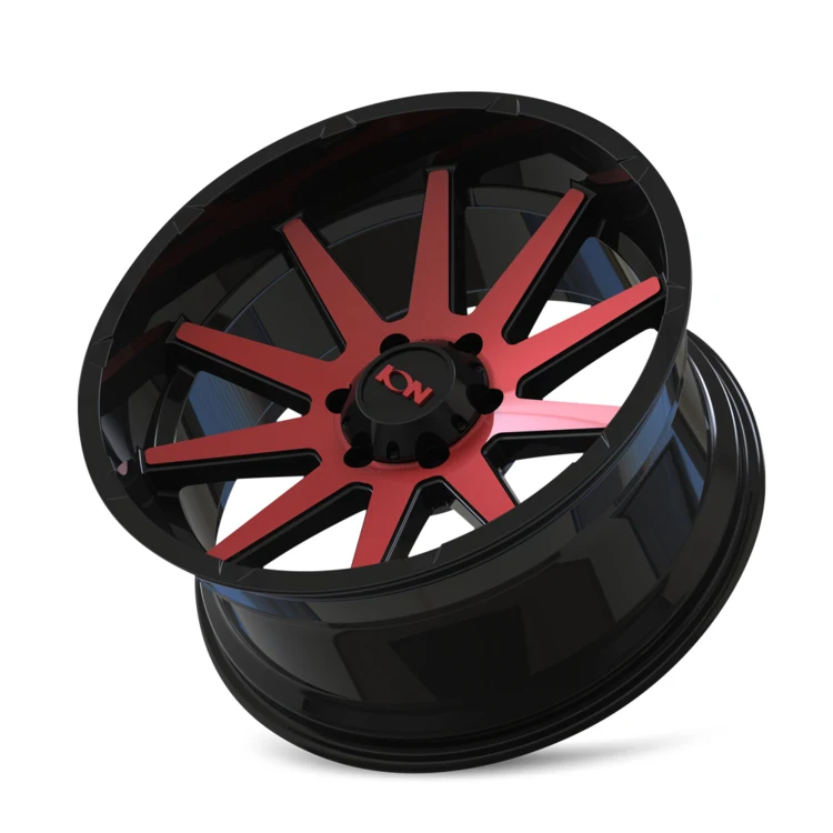 20 Inch Gloss Black Red Machined 8 Lug Ford Rims 143-2970BTR18