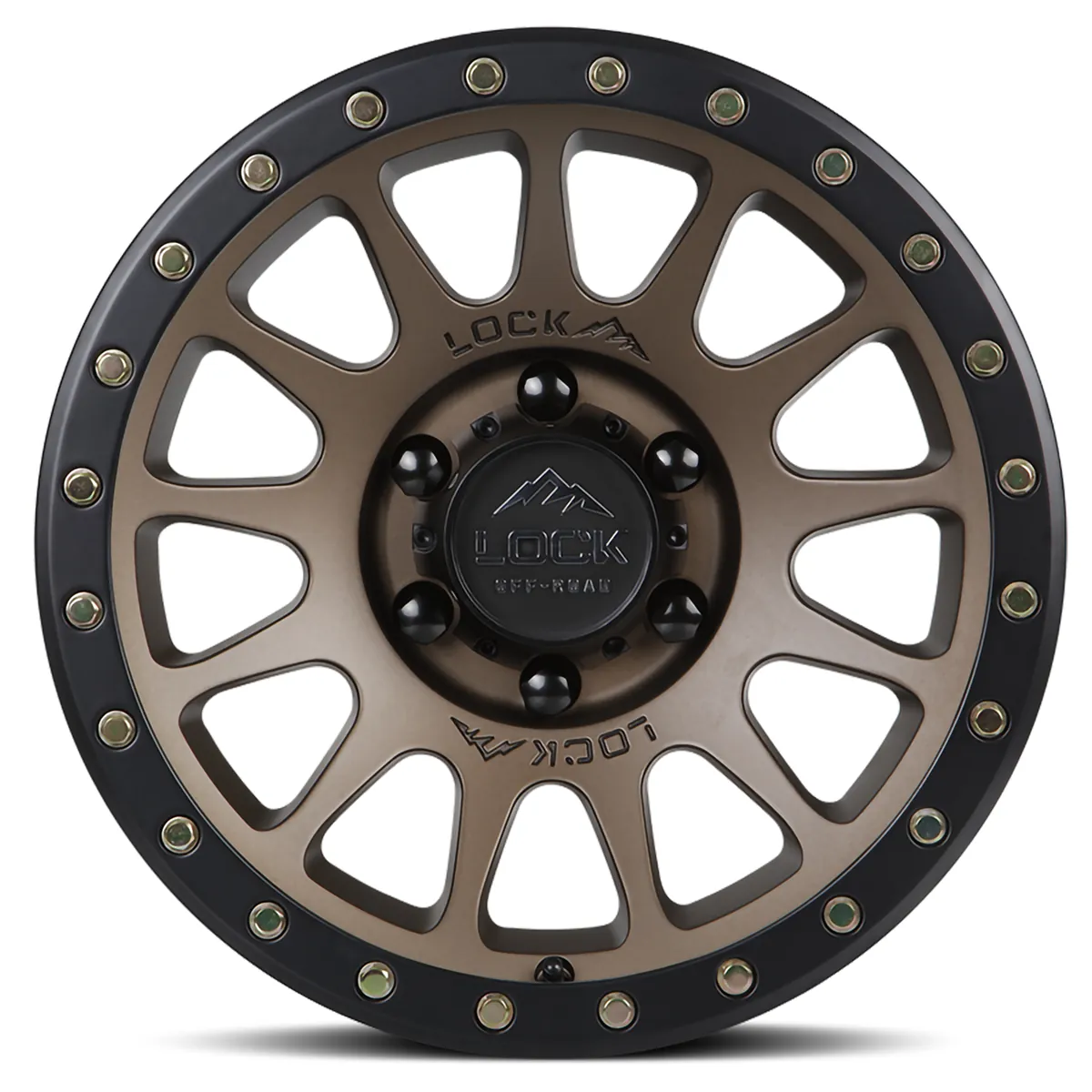 Lock Off-Road Yosemite Matte Desert Bronze With Matte Black Ring Wheel