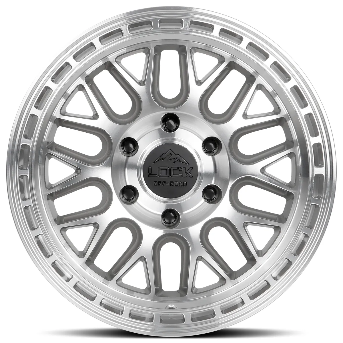 Lock Off-Road Onyx Machined With Clear Coat Wheel