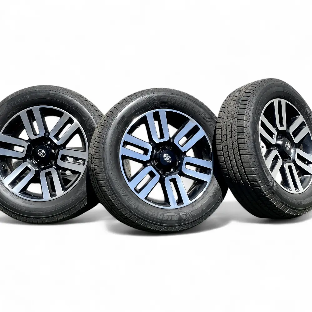 Toyota + Michelin Toyota 6 Double Spoke Grey or Black Machined 20x7.0 Wheels 6x139.7 Rims with Michelin Defender LTX M/S 245/60R20 Tires Wheel & Tire Package - View 3