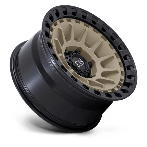 BARRAGE DESERT SAND ON MATTE BLACK Rims for Toyota Tacoma, Toyota 4Runner, Chevy Silverado