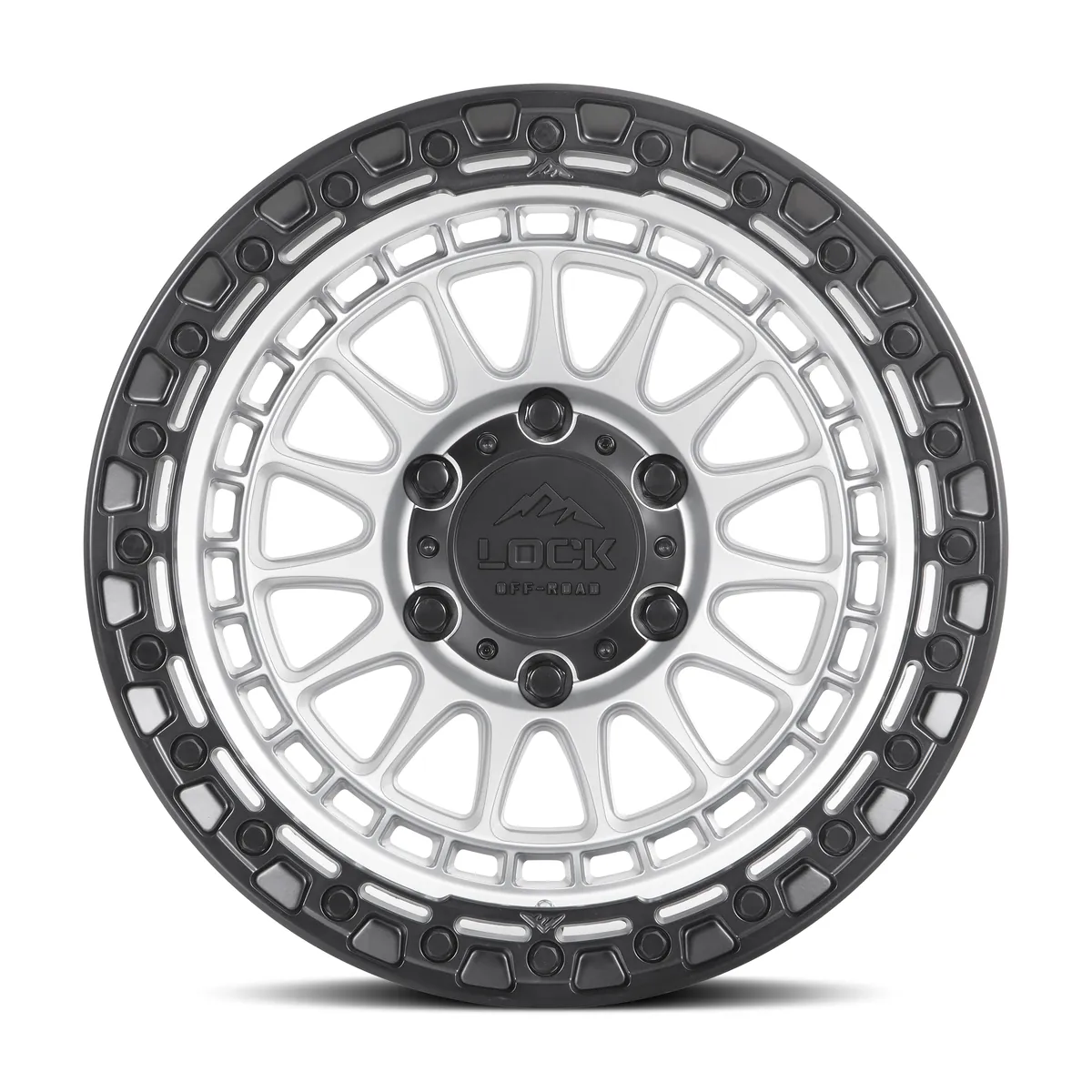 Lock Off-Road Mojave Matte Silver With Matte Black Ring Wheel