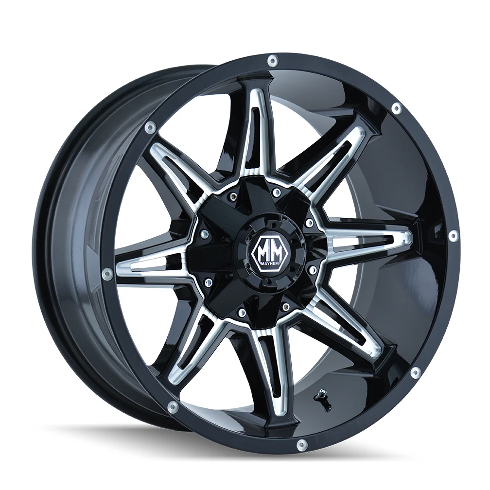 Mayhem Rampage Gloss Black Milled Wheel