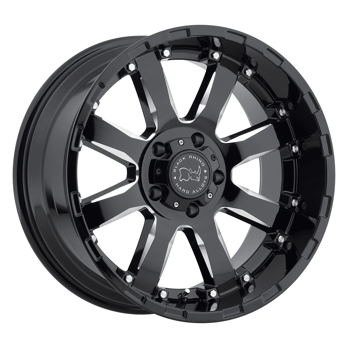 22x11.5 SIERRA GLOSS BLACK W/ MILLED SPOKES Wheels 8x180 Bolt Pattern ET-44 22x11.5 SIERRA GLOSS BLACK W/ MILLED SPOKES Wheels 8x180 Bolt Pattern ET-44