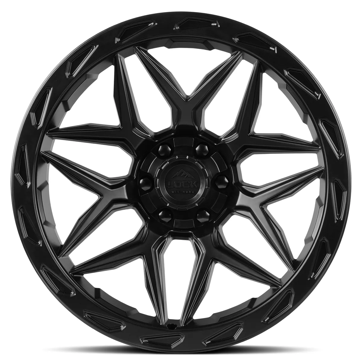 Lock Off-Road Matrix Matte Black With Matte Black Ring Wheel