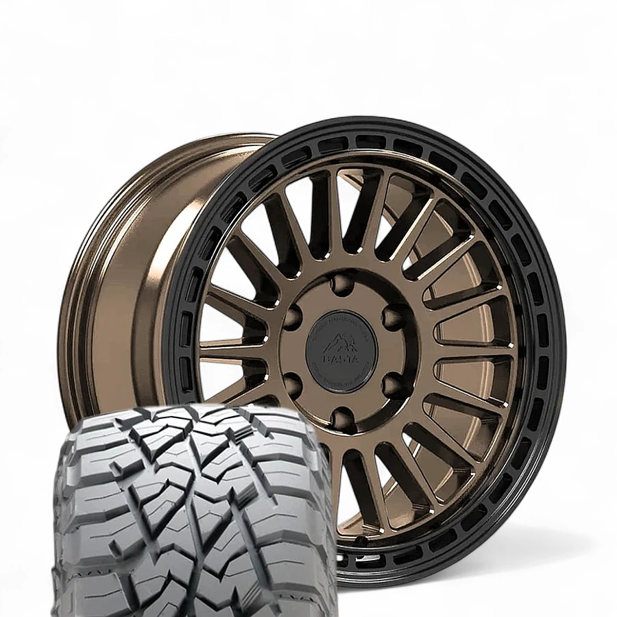 17 BASTA RF3 Wheels with P265/70R17 AMP Terrain Attack R/T Tires 17 BASTA RF3 Wheels with P265/70R17 AMP Terrain Attack R/T Tires