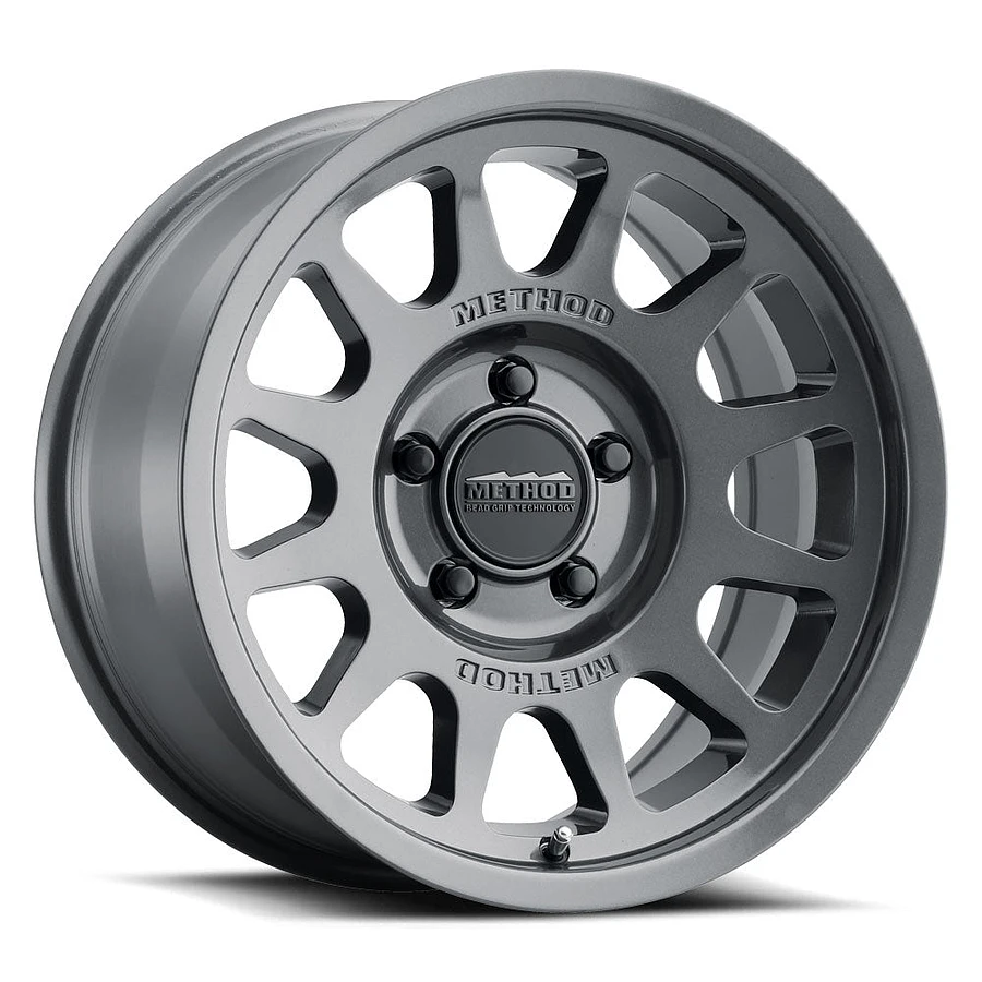 MR703 Bead Grip Gloss Titanium Wheels for Gmc Sierra, Chevy Tahoe, Ford Bronco