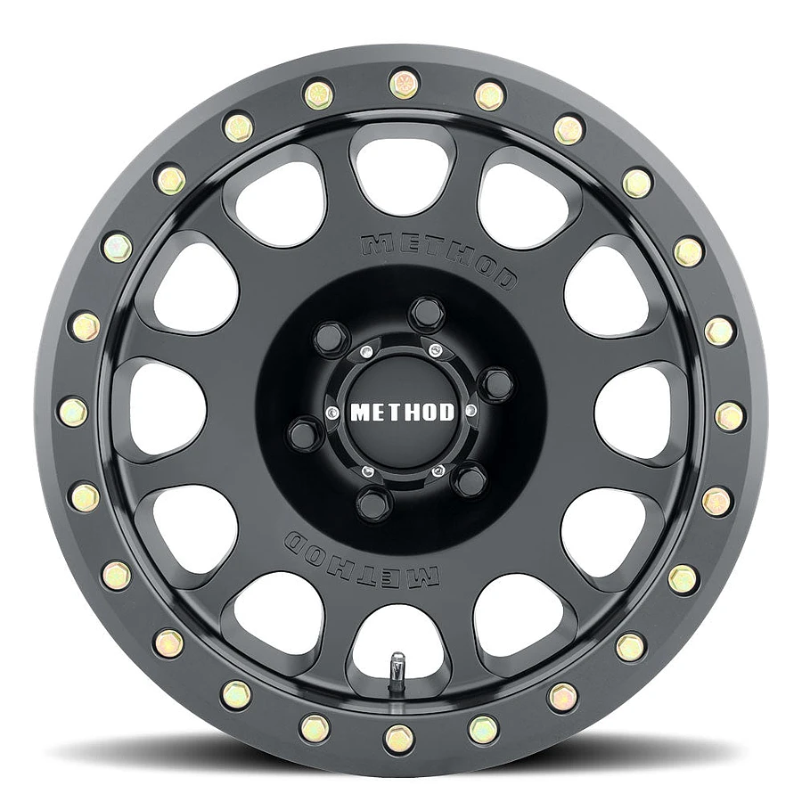 MR105 Beadlock Matte Black Rims for Ford F150, Ford Expedition, Ford Raptor