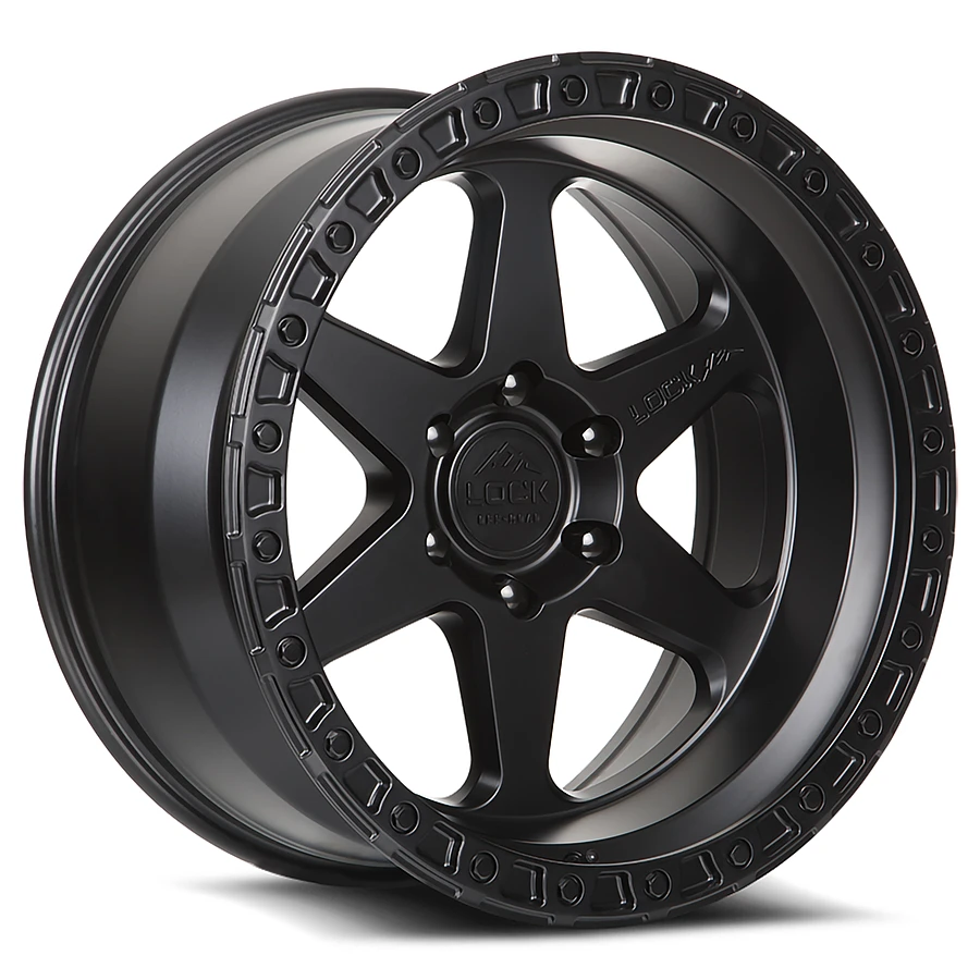 LOCK OFFROAD - LOCK OFFROAD OLYMPUS Wheels Matte Black W Matte Black Ring 20x9 Rims 6x139.7mm ET0mm - rims - 20" diameter - 6x139.7mm
