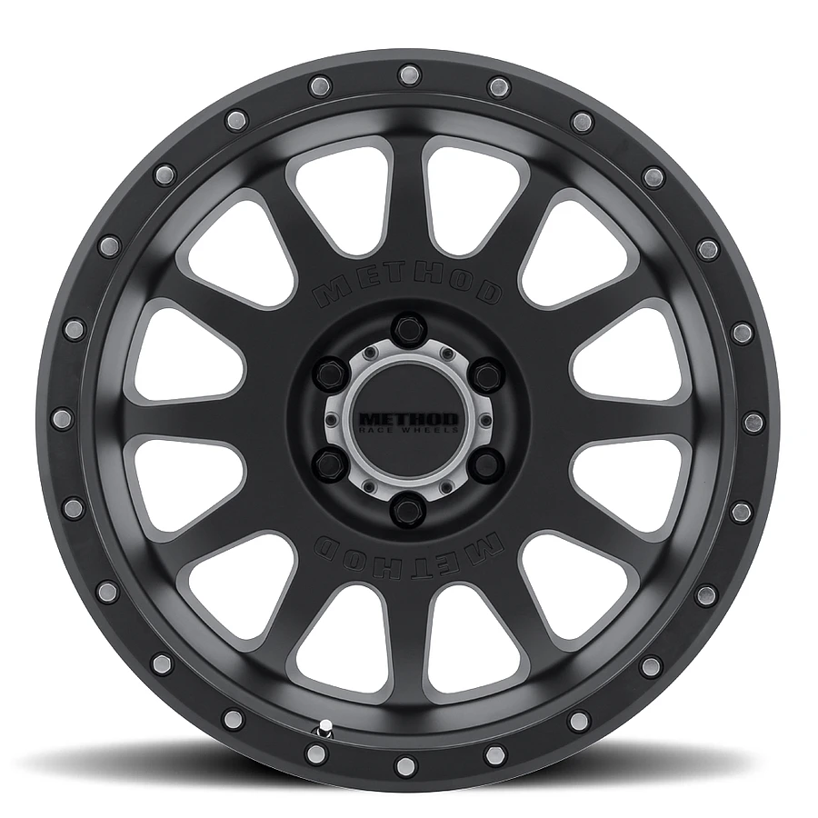 MR605 NV Matte Black Rims for Toyota Tacoma, Toyota 4Runner, Chevy Silverado