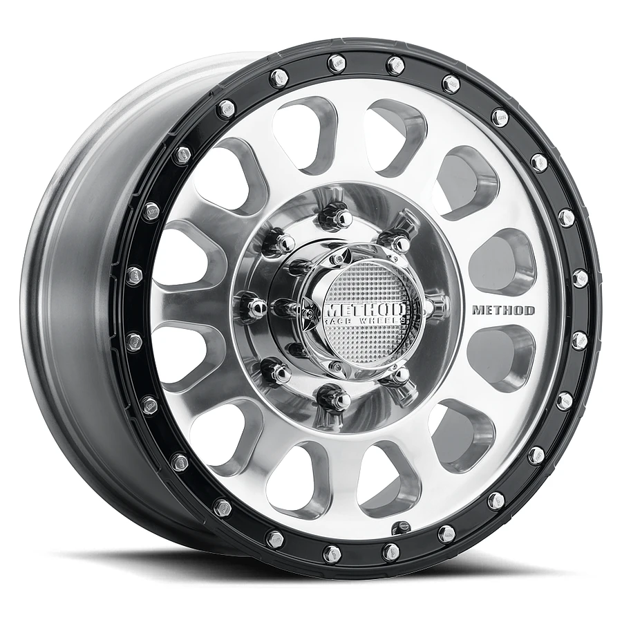 Method MR315 Polished - Gloss Black Lip 18 Inch Wheels