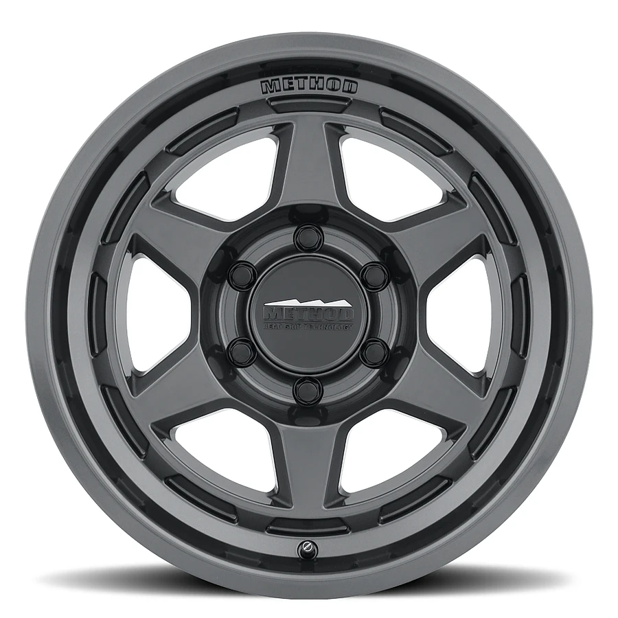 MR708 Bead Grip Gloss Titanium Rims for Toyota Tacoma, Toyota 4Runner, Chevy Silverado