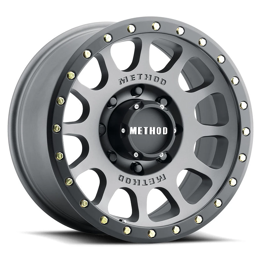 Method MR305 NV Titanium - Matte Black Lip 16 Inch Wheels