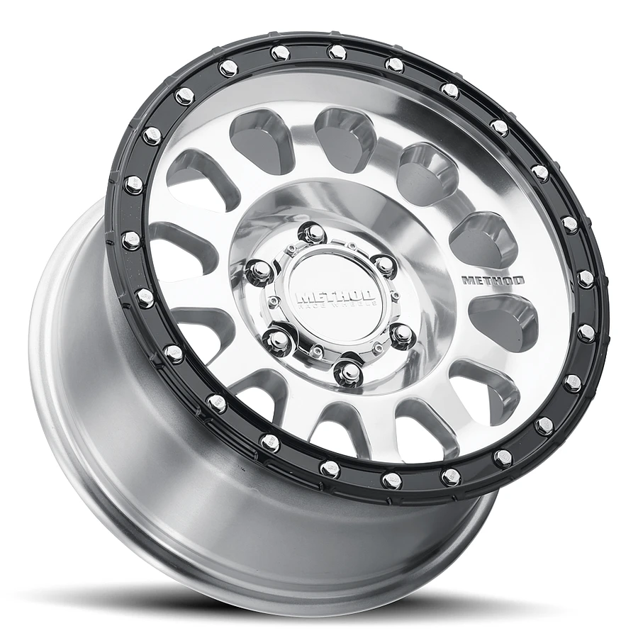 18 Inch Polished - Gloss Black Lip 8 Lug Ford Rims MR315890871718