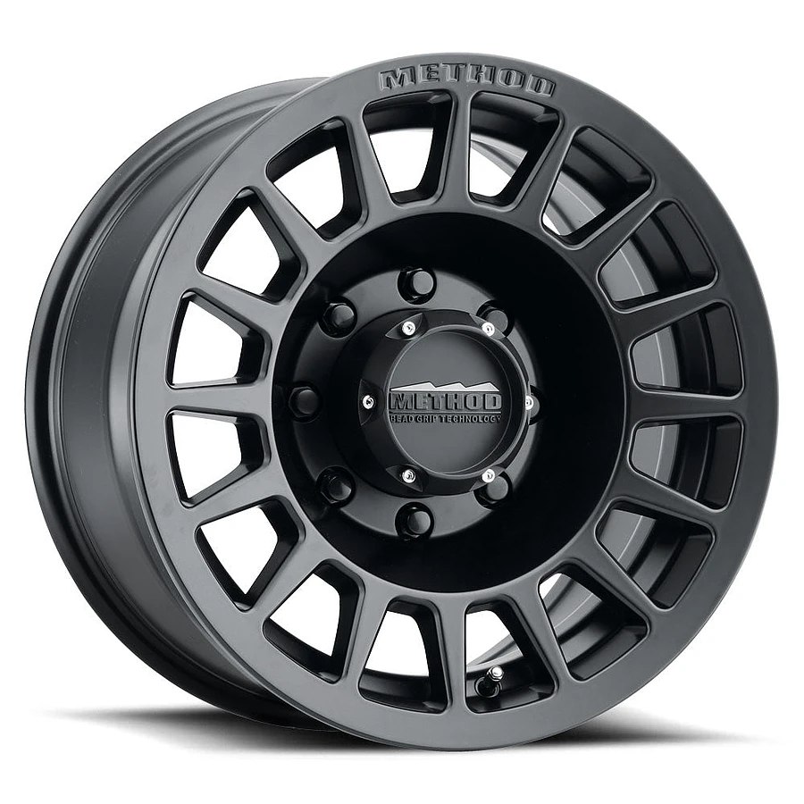 MR707 Bead Grip Matte Black Wheel Close-Up 17x8.5 5x114.3