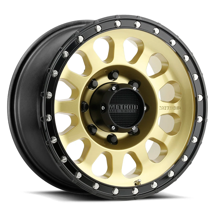 Method MR315 Gold - Black Lip 17 Inch Wheels