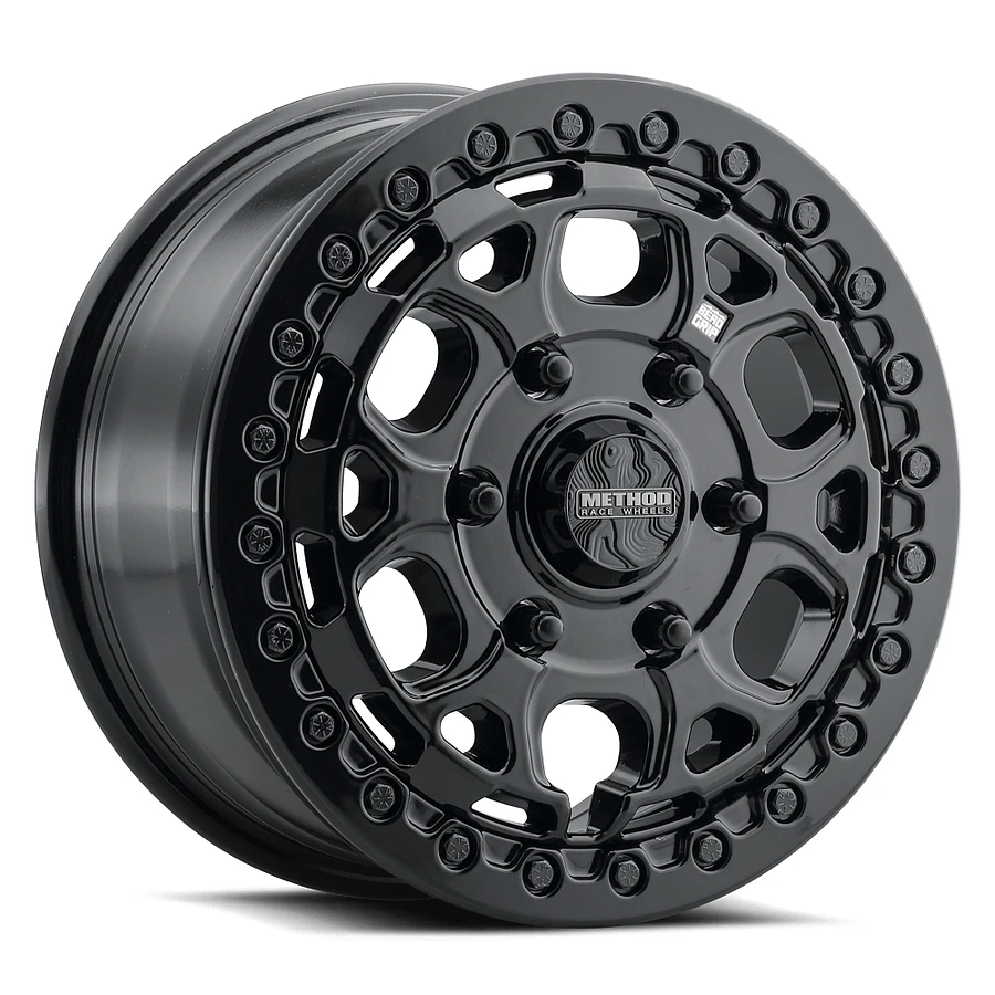 MR416 Beadlock Gloss Black Rims for Toyota Tacoma, Toyota 4Runner, Chevy Silverado