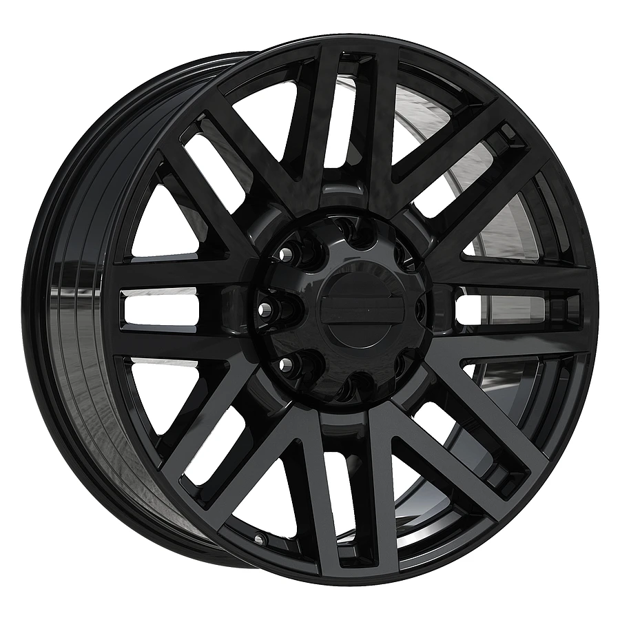 Replica - REPLICA F08 Wheels Gloss Black 22x9 Rims 8x170mm ET+40mm - rims - 22" diameter - 8x170mm
