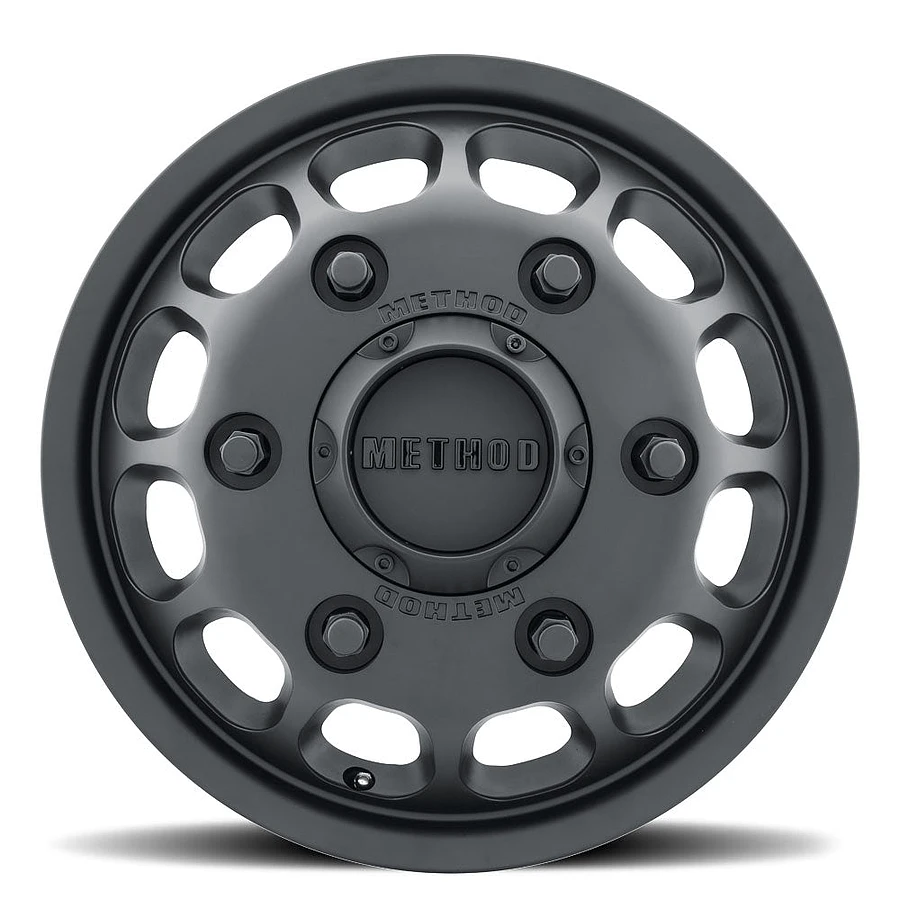MR901 - FRONT Matte Black Rims 16x5.5 6x205 ET117