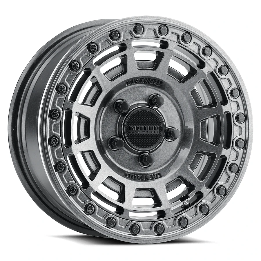 MR415 Beadlock Graphite - Gloss Graphite Ring Wheel Close-Up 15x10 4x156