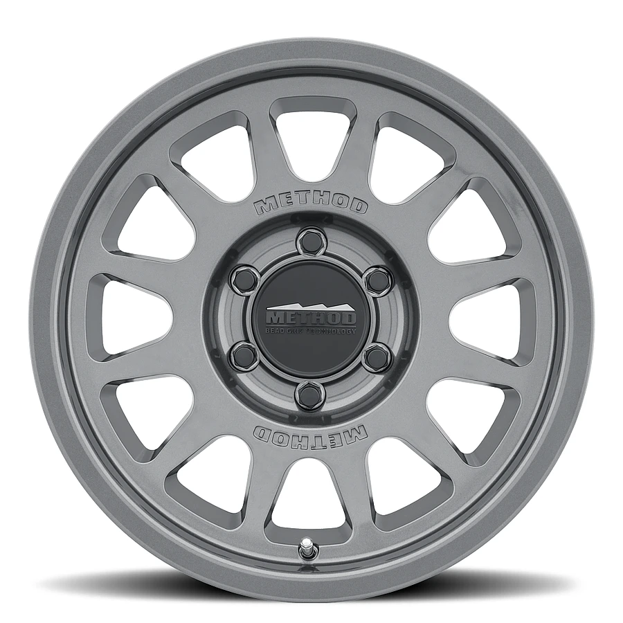 MR703 Bead Grip Gloss Titanium Rims for Toyota Tacoma, Toyota 4Runner, Chevy Silverado