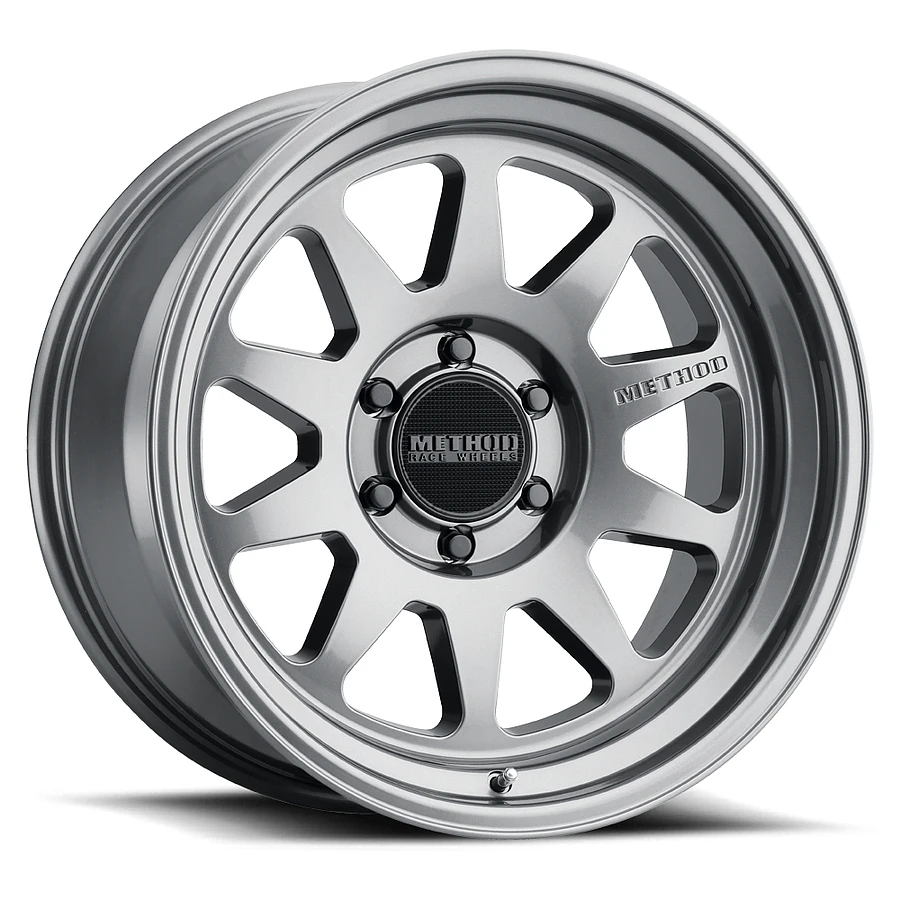 MR316 Gloss Titanium Wheel Close-Up 17x8 6x139.7