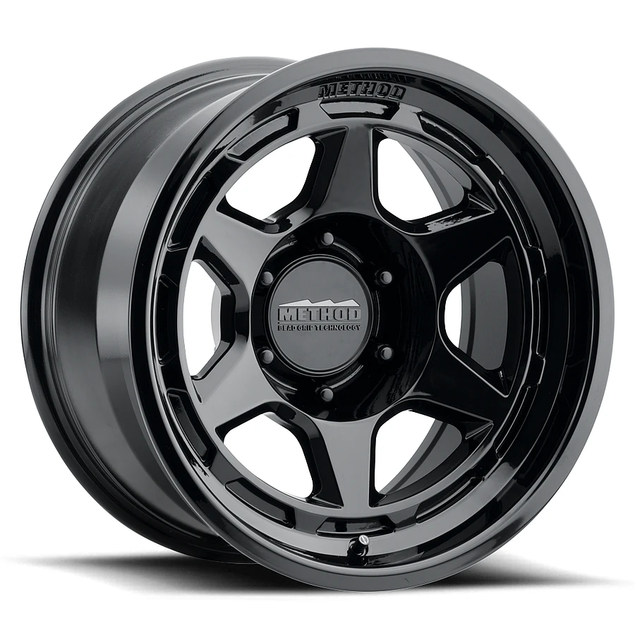 MR708 Bead Grip Gloss Black Wheels for Gmc Sierra, Chevy Tahoe, Ford Bronco