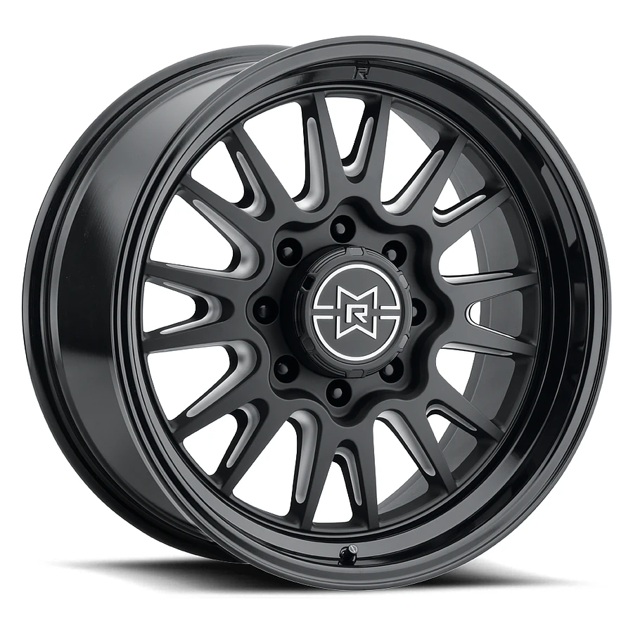 20 Inch Double Black Milled 8 Lug Ford Rims MR80229087500