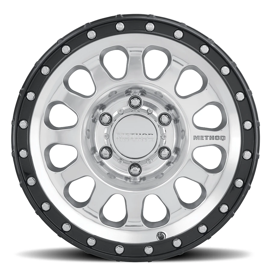 MR315 Polished - Gloss Black Lip Rims for Ford F250, Ford F350, Ford Excursion