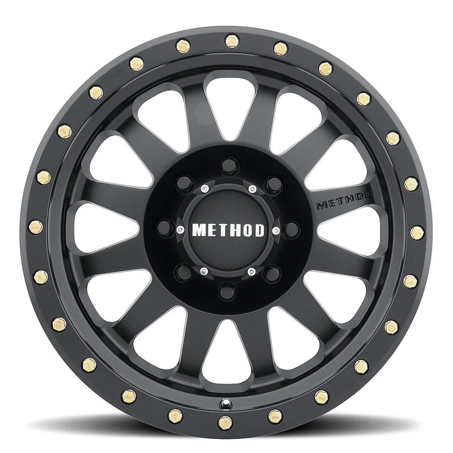 Method MR304 Double Standard Matte Black 17 Inch Wheels