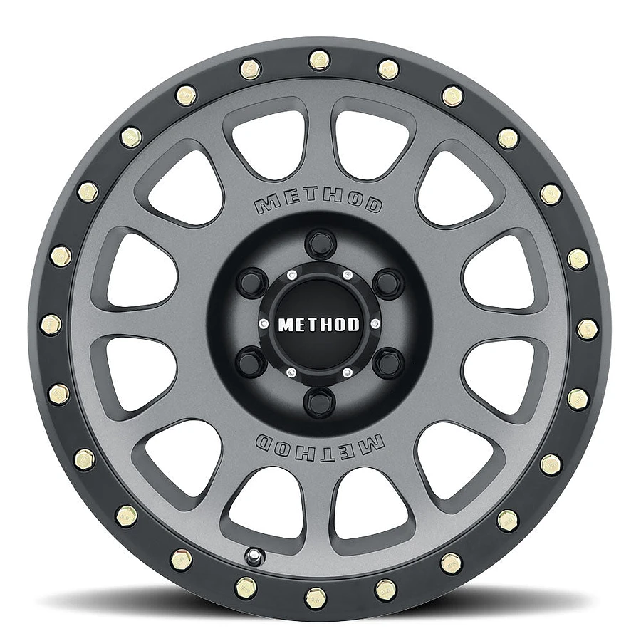 MR305 NV Titanium - Matte Black Lip Rims for Toyota Tacoma, Toyota 4Runner, Chevy Silverado
