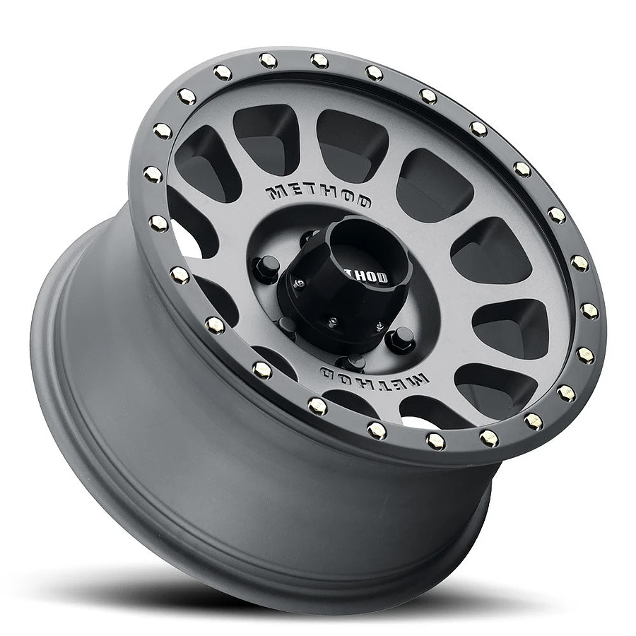 16 Inch Titanium - Matte Black Lip 6 Lug Rims MR30568060800