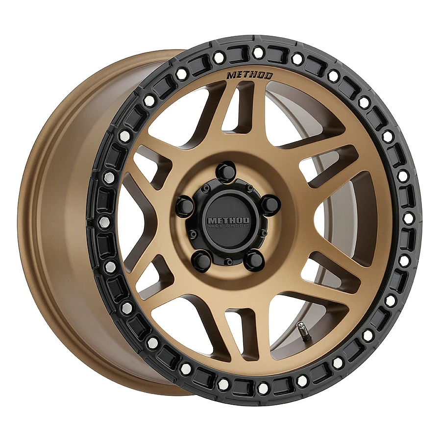 MR312 Method Bronze - Matte Black Lip Wheel Close-Up 17x8.5 5x150