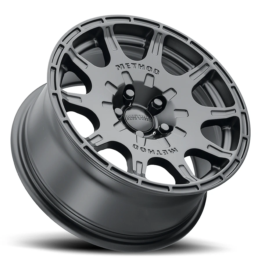 15 Inch Matte Black 5 Lug Rims MR50257012515SC